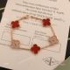 V C A Magic Alhambra Yellow Gold Metal Bracelet Carnelian with Diamonds (2)_th.jpg